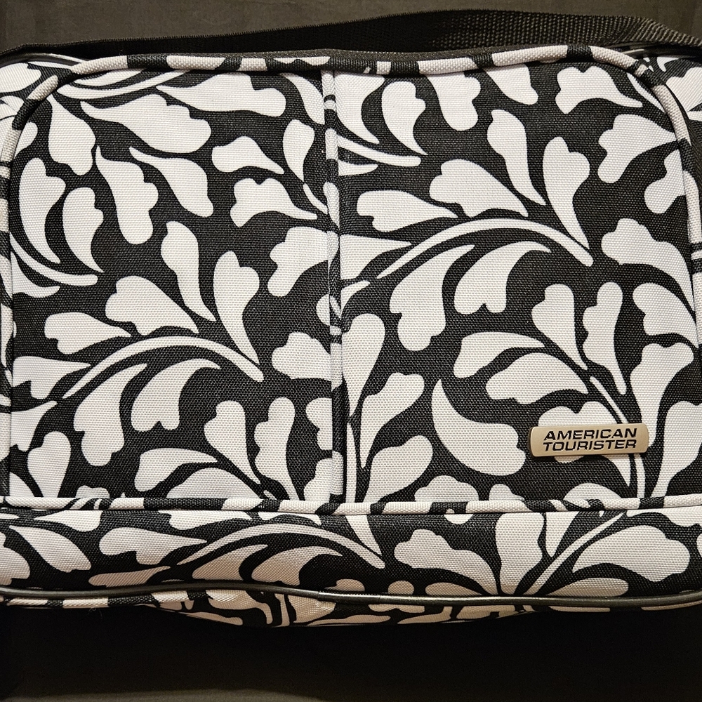 Black White American Tourister Parisian Travel Bag